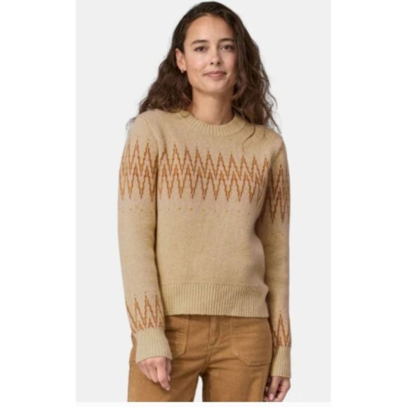 NWT Patagonia Sweater Sea Song Natural Medium Fair Isle Cabincore Cozy - Picture 2 of 11